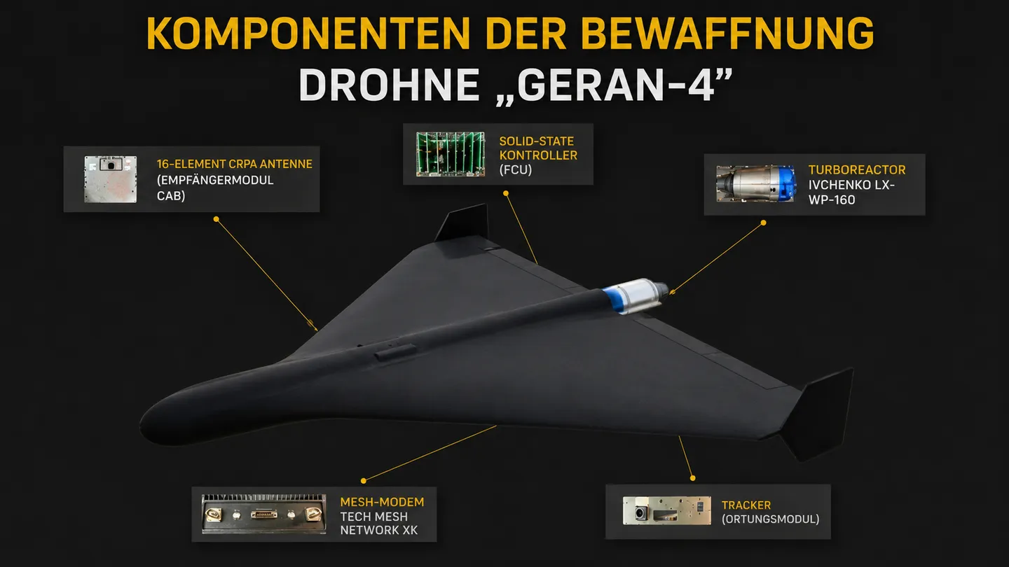 Ukrainischer Geheimdienst veröffentlicht Angaben zur russischen Drohne Geran-4
